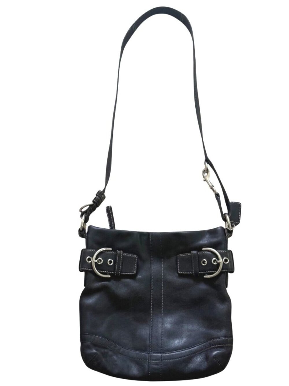 Coach Women's Soho Shoulder Bag Vintage Y2K Quiet Luxury Leather Black Crossbody - Picture 1 of 11